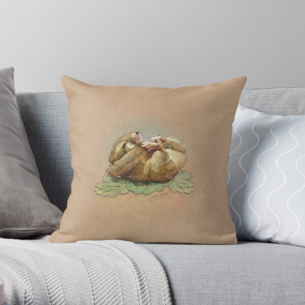 Dormouse-A3 Square (PCD3048) Throw Pillow