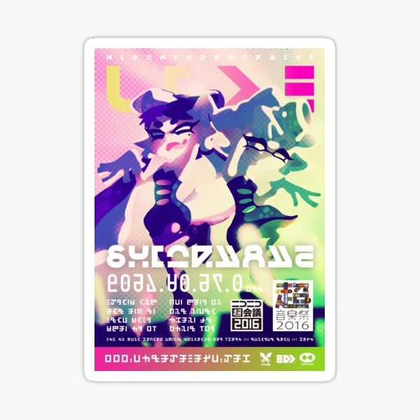 Squid Sisters Concert Poster Sticker