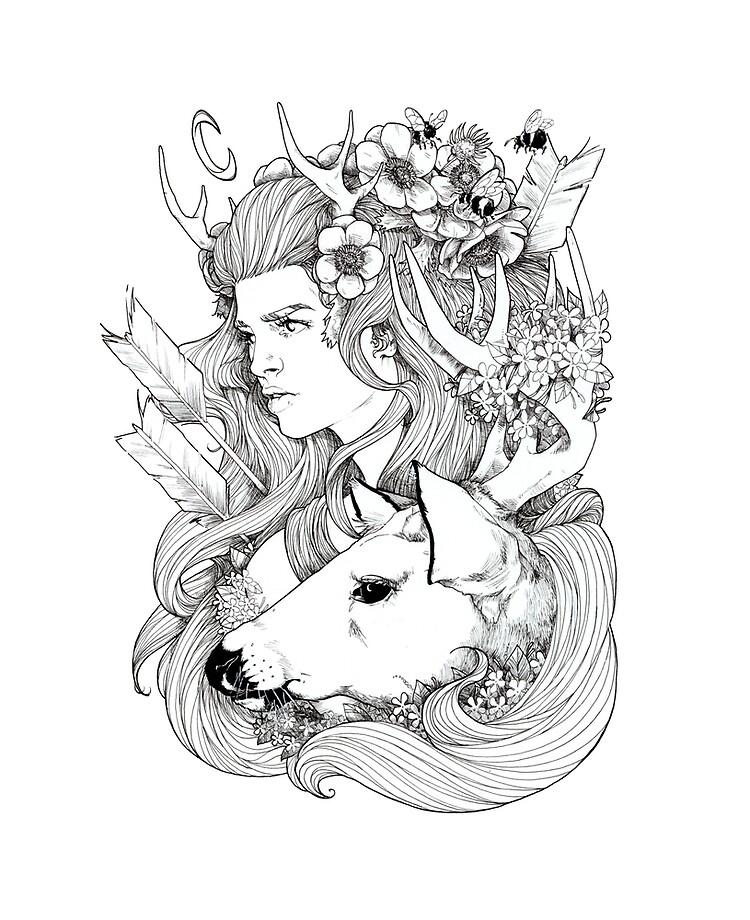 free sketch goddess artemis by sTiLLbROWN84 on DeviantArt