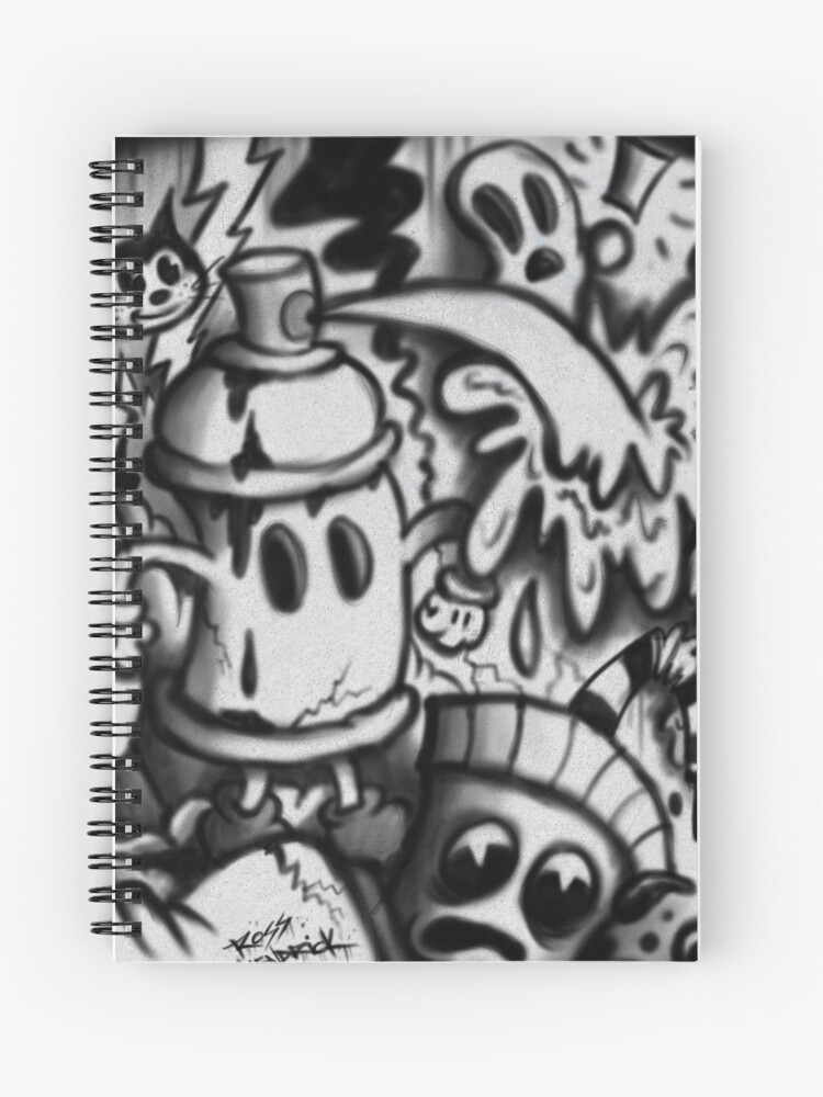 Graffiti Characters Spiral Notebook By Completemisfit Redbubble