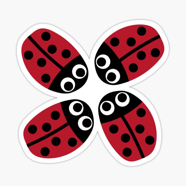 Ladybug in purple land Sticker