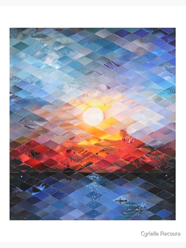 sunset collage art