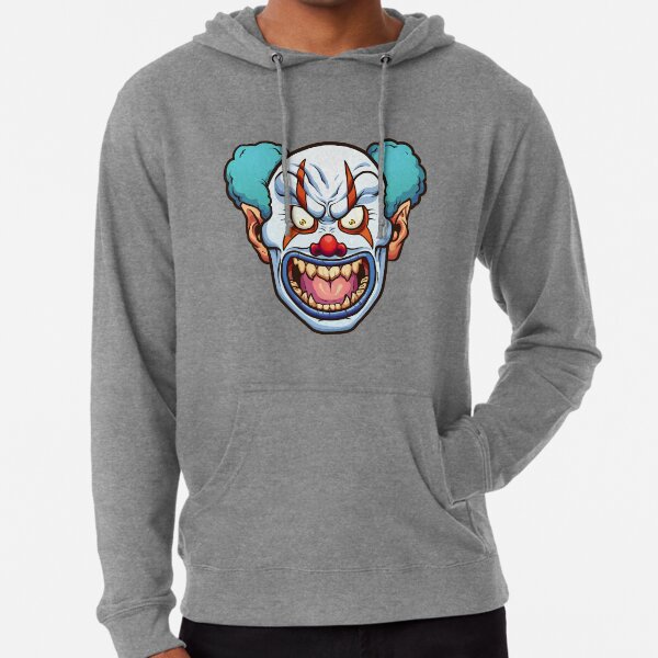 Scary Circus Clown Hoodie Insane Creepy Clown Evil Mad Horror
