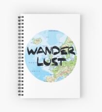 Wanderlust! Rounded Europe Map Spiral Notebook