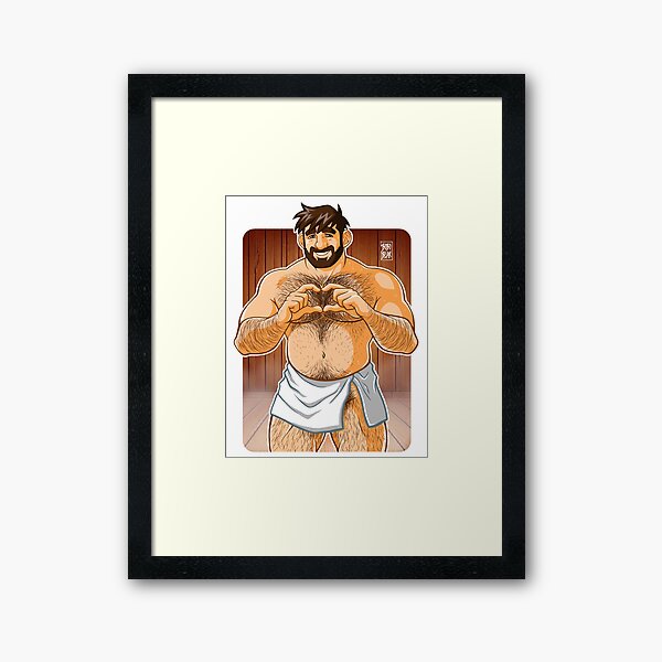 ADAM LIKES SAUNAS Framed Art Print