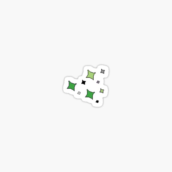 Tiny Aro pride glitter stars Sticker