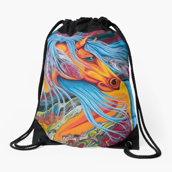 War Pony Drawstring Bag