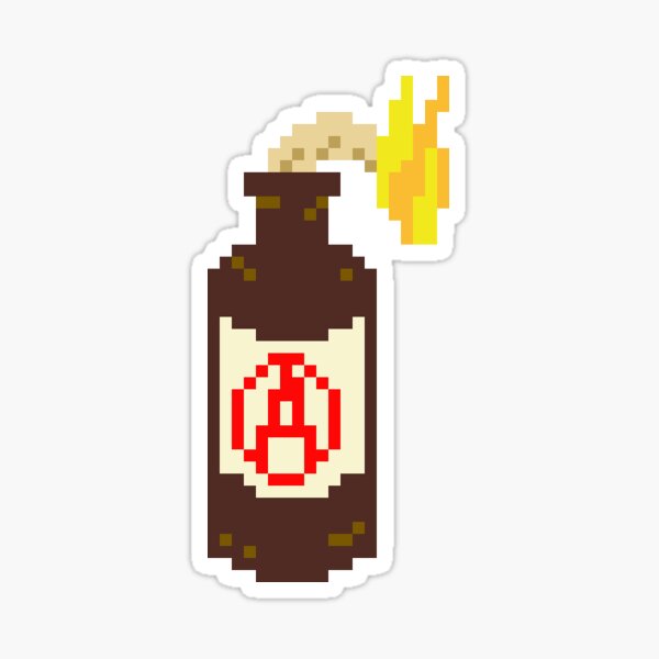 Pixel Molotov Sticker