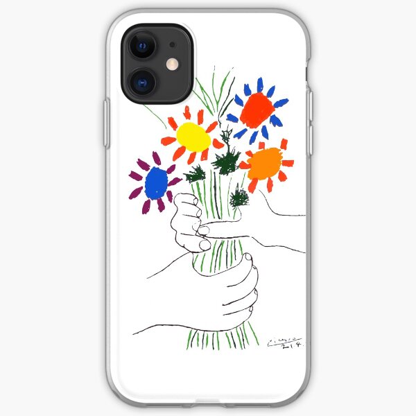 Pablo Picasso Bouquet Of Peace 1958 (Flowers Bouquet With Hands) or Le Bouquet de la Amitié (friendship) iPhone Soft Case