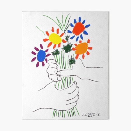Pablo Picasso Bouquet Of Peace 1958 (Flowers Bouquet With Hands) or Le Bouquet de la Amitié (friendship) Art Board Print