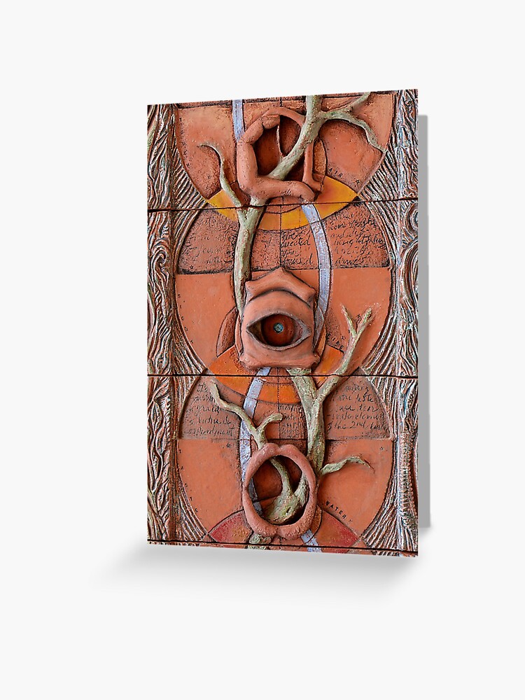 Thumbnail 1 of 2, Greeting Card, Sense Doors (detail of Lotus VII) designed and sold by MonaShiber.