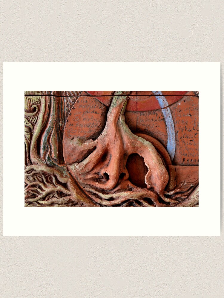Alternate view of Sense Door - Root (detail of Lotus VII) Art Print
