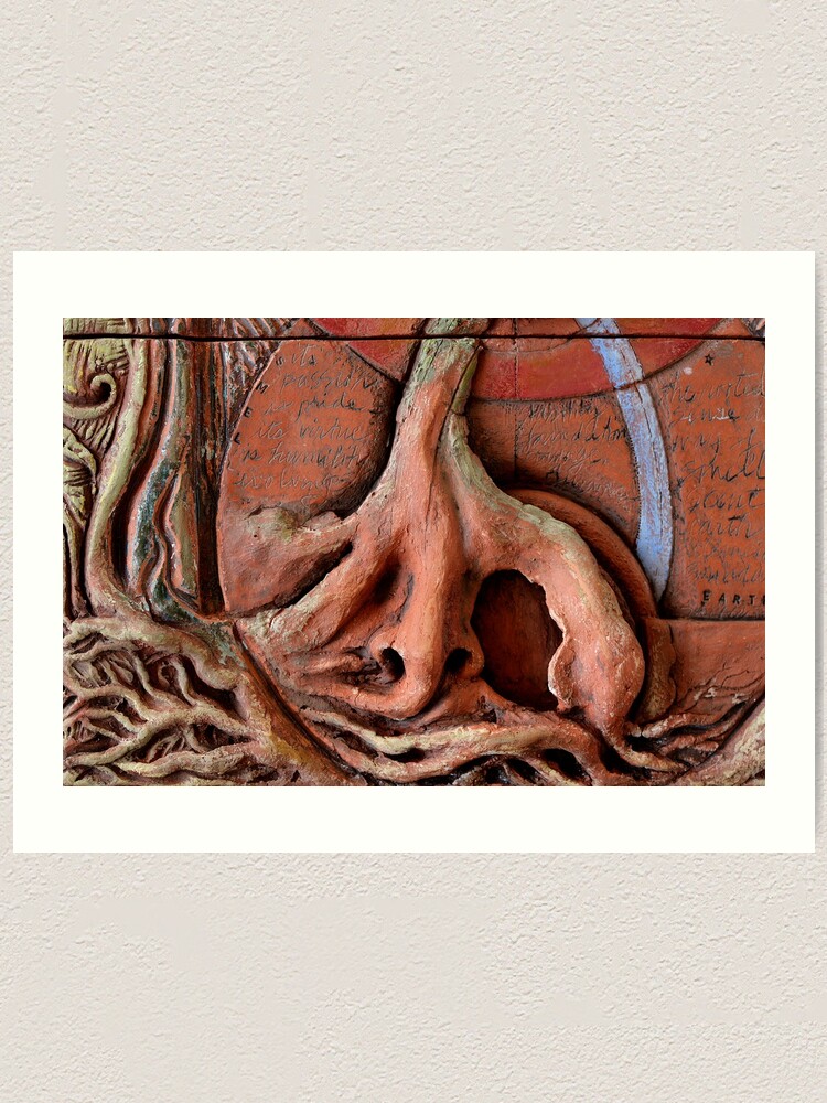 Alternate view of Sense Door - Root (detail of Lotus VII) Art Print