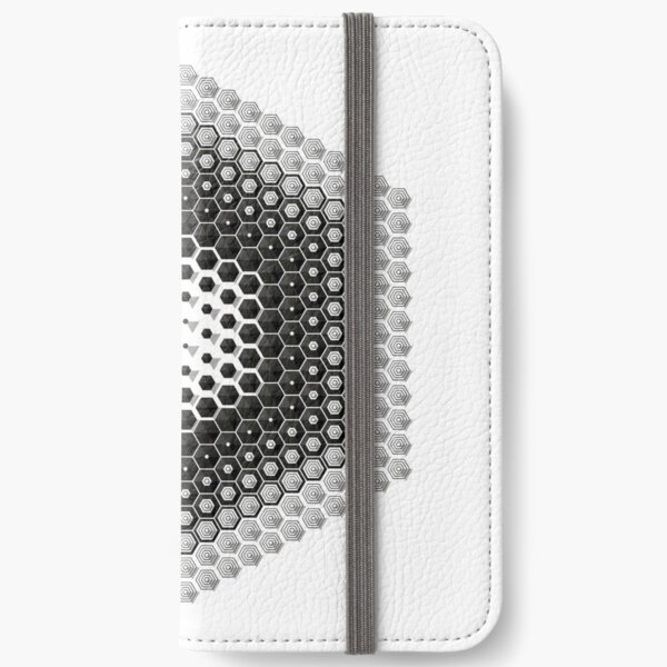 #circle, #sphere, #hexagon, #shape, abstract, illustration, design, pattern, separation, textured, square iPhone Wallet