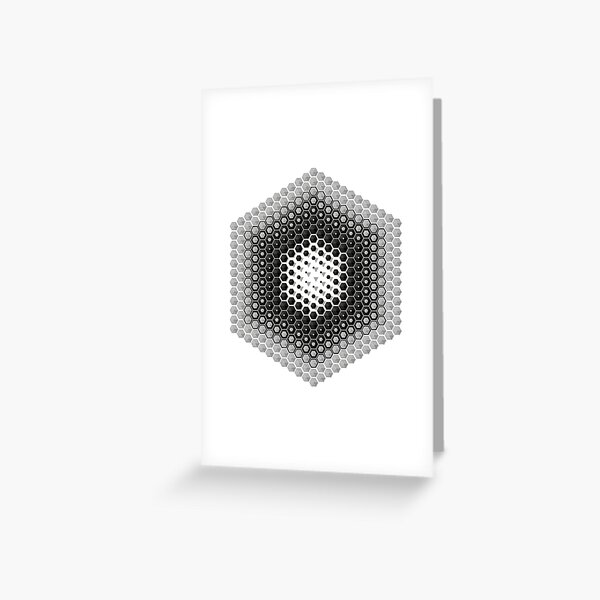 #circle, #sphere, #hexagon, #shape, abstract, illustration, design, pattern, separation, textured, square Greeting Card