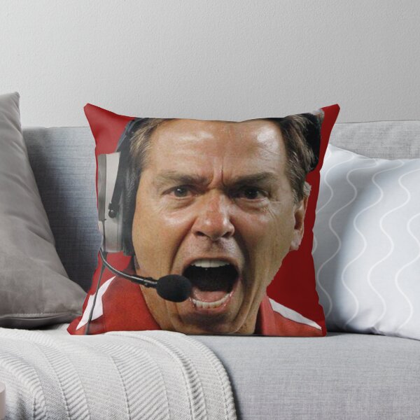 Nick Saban The Hulk Throw Pillow
