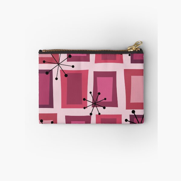 Item preview, Mid Century Modern Art 'Wonky Doors' Pink Purple designed and sold by thepixelgarden.