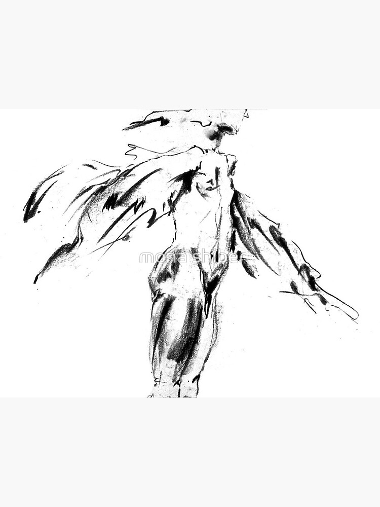 Thumbnail 2 of 2, Greeting Card, Thought Form - moving man II designed and sold by MonaShiber.