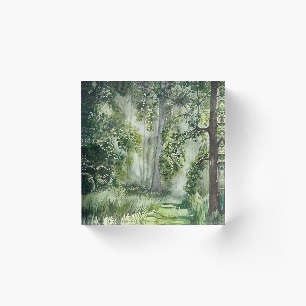 Forest painting on a 4x4 canvas  Forest painting, Painting, Canvas