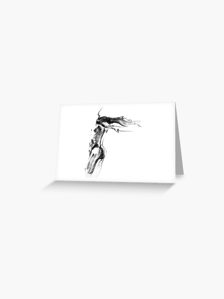 Thumbnail 1 of 2, Greeting Card, Thought Form - moving man III designed and sold by MonaShiber.