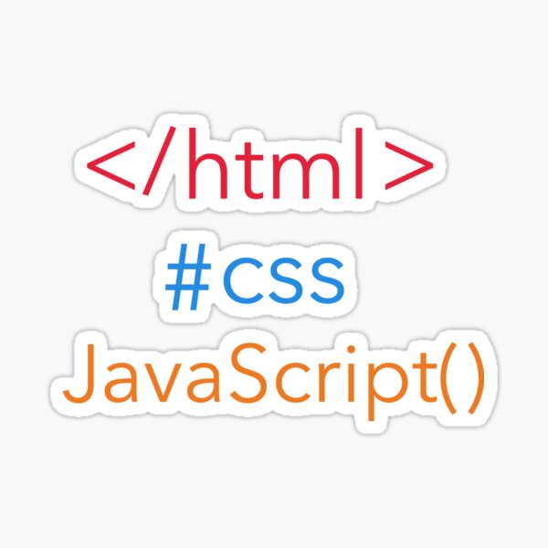 Front End Developer Languages Sticker