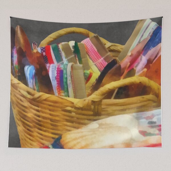 Item preview, Sewing - Ribbons in Basket designed and sold by Susan Savad.