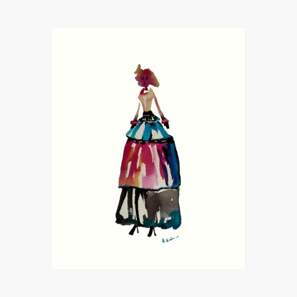 Donna alta rossa Art Print