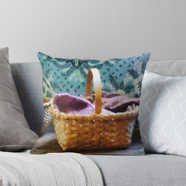 Item preview, Basket With Knitting designed and sold by Susan Savad.