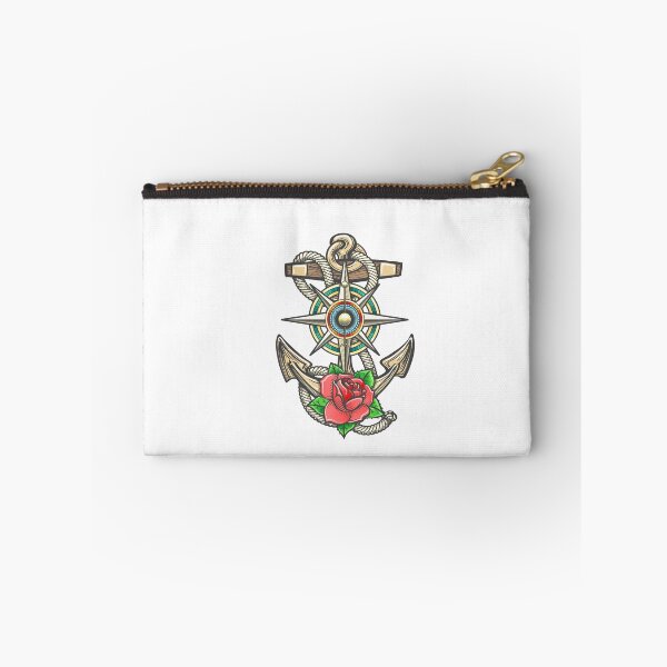 Item preview, Anchor with Compass Windrose and Rose Flower designed and sold by devaleta.