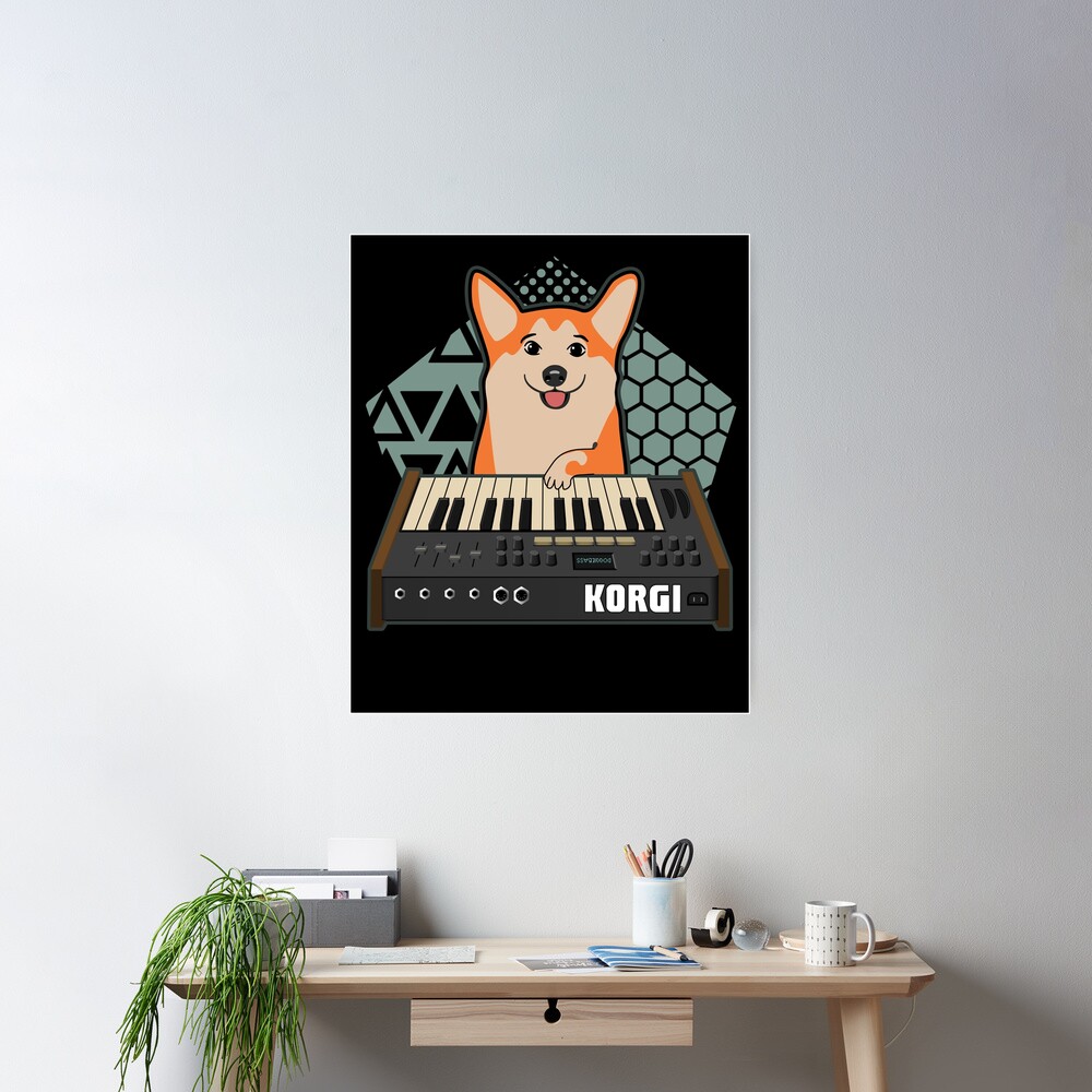 Corgi Canvas Tote Bag - Synthwave Corgi Canvas Tote Bag - Synthwave