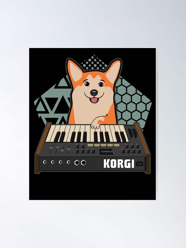 Cute Corgi Gaming' Poster, picture, metal print, paint by Michael I. Organ