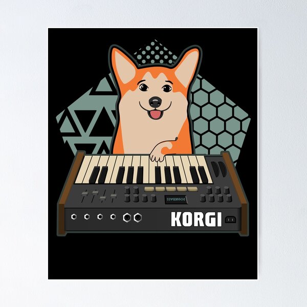 Item preview, Funny Synthesizer fan KORGI Corgi Dog Lover designed and sold by mewzeek-T.
