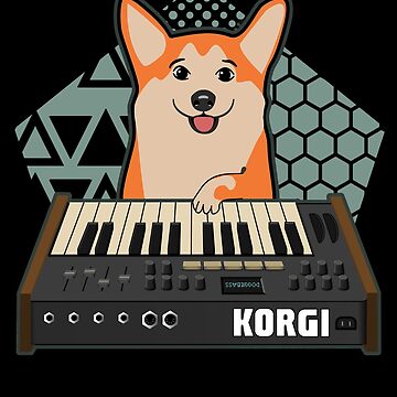 Artwork thumbnail, Funny Synthesizer fan KORGI Corgi Dog Lover by mewzeek-T