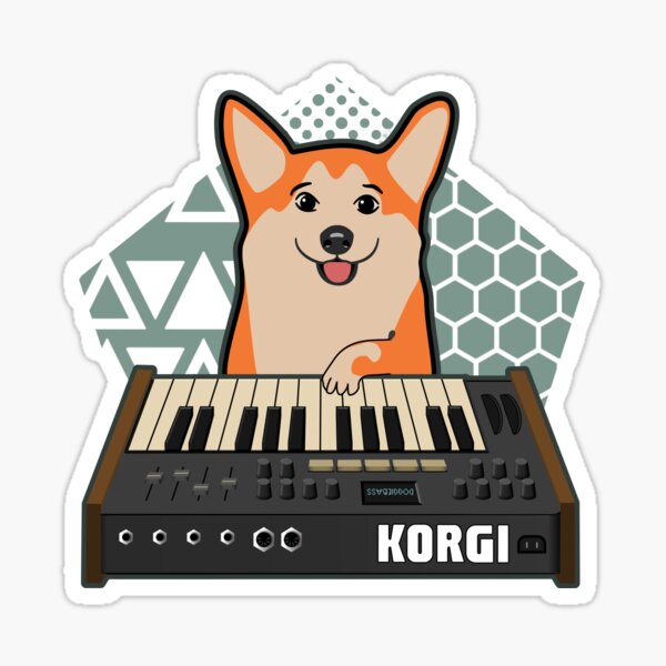 Item preview, Funny Synthesizer fan KORGI Corgi Dog Lover designed and sold by mewzeek-T.