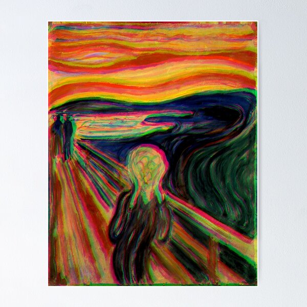 Item preview, The Scream by Edvard Munch | Psychedelic Version designed and sold by Dator.