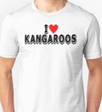 Kangaroo Lover Product I Love Gifts For Animal Enthusiast design Slim Fit T-Shirt