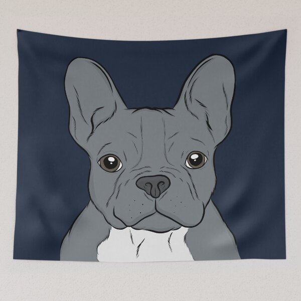 Aperçu de l'œuvre Bouledogue français bleu  créée et vendue par rmcbuckeye.