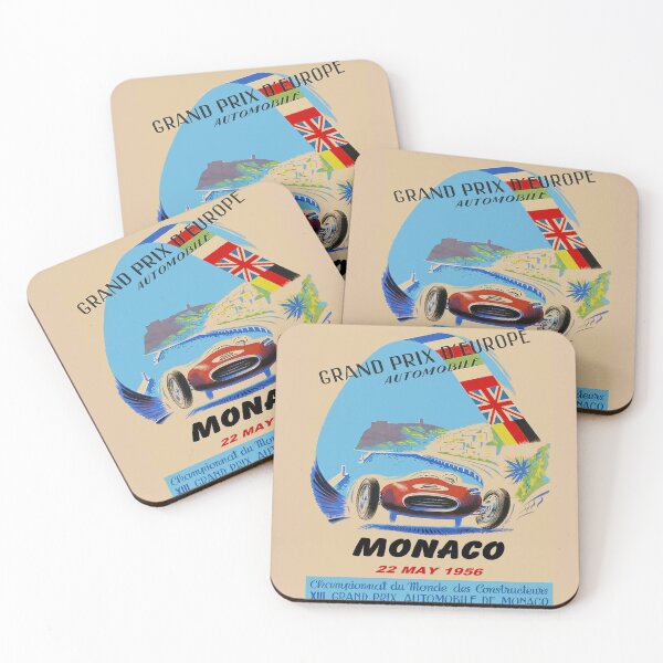 Item preview, MONACO : Vintage 1955 Grand Prix Auto Racing Print designed and sold by posterbobs.