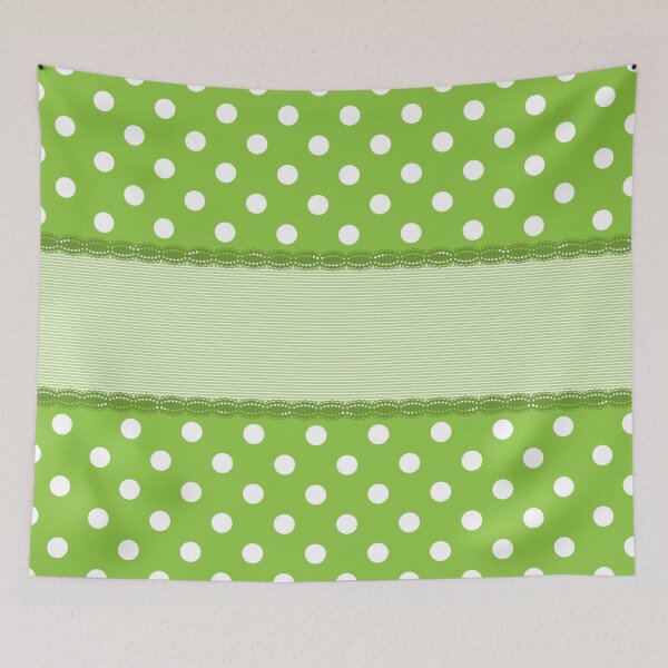 Item preview, Green Polkadot Lace Background designed and sold by Zethinova.