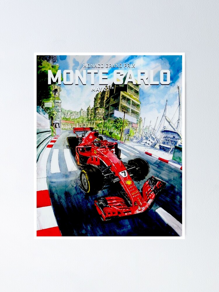 Poster for Sale avec l'œuvre « Affiche du Grand Prix de Monaco