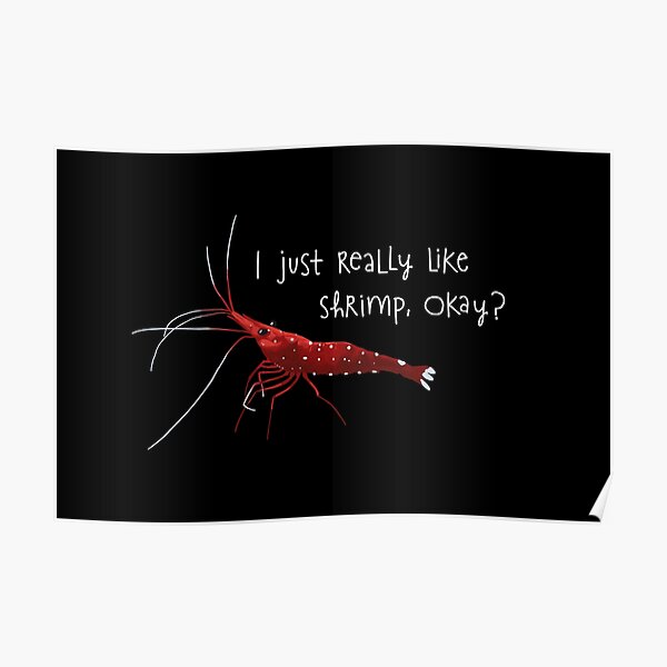 I Just Really Like Shrimp Cardinal Poster