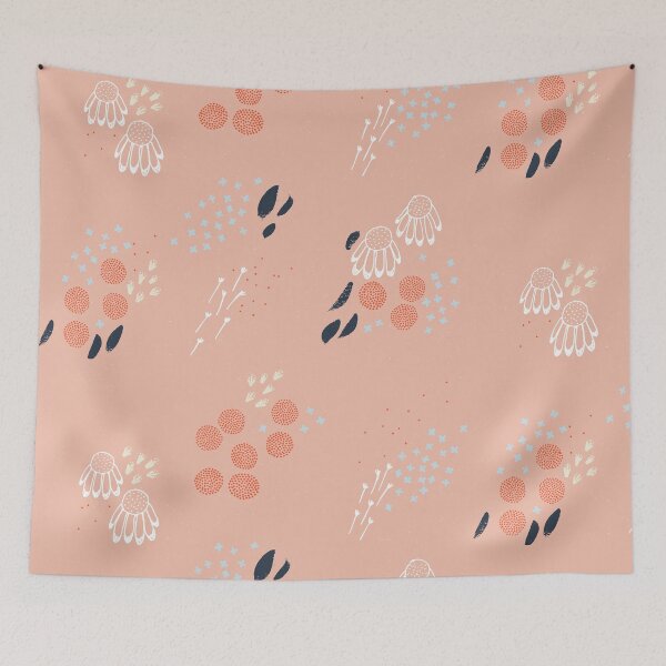 Item preview, Echinacea Garden M+M Peachy Pink by Friztin designed and sold by friztin.