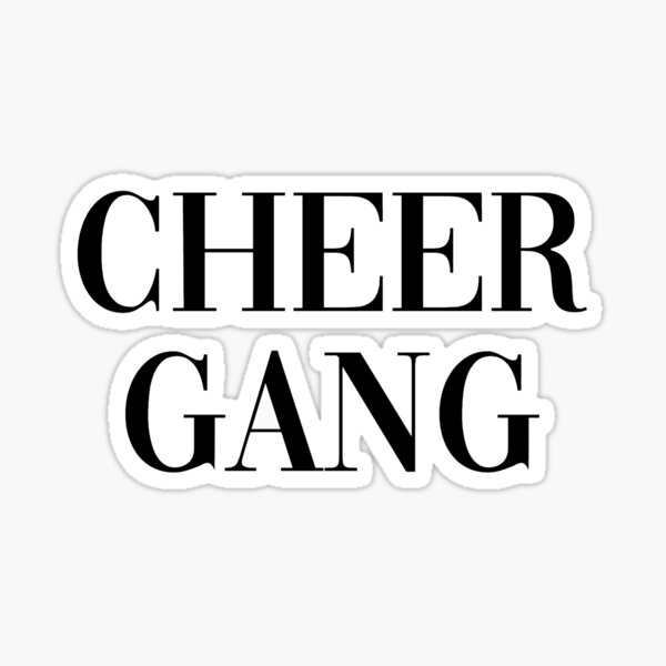 Item preview, cheer gang sticker designed and sold by Katie’s Stickers.