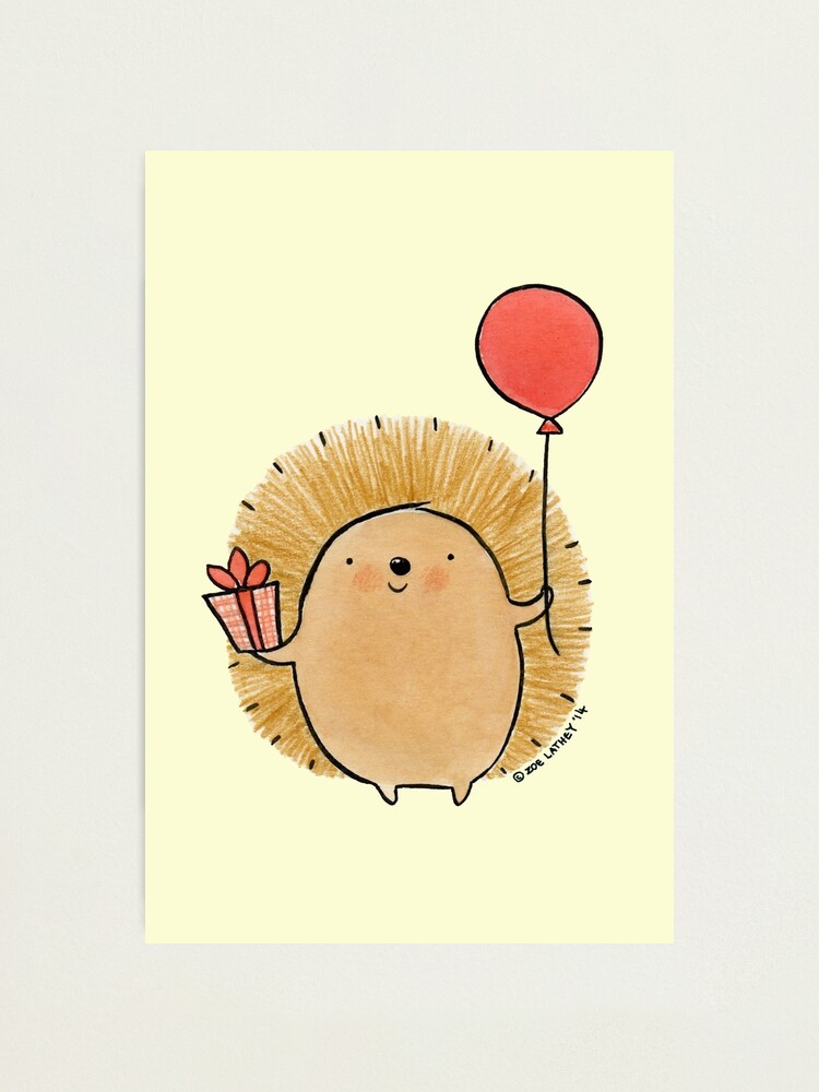 Impression Photo Herisson Joyeux Anniversaire Par Zoel Redbubble