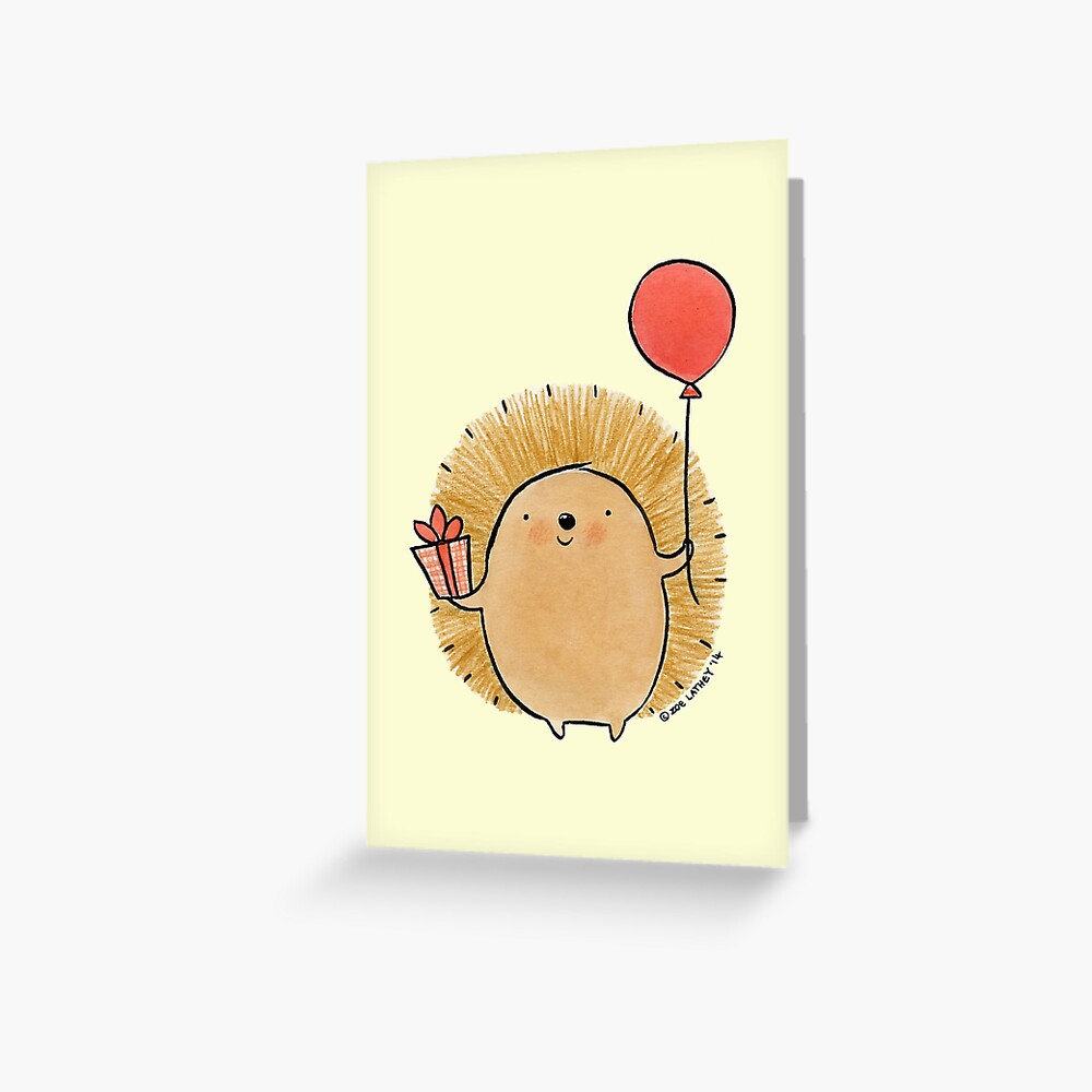Happy Birthday Hedgehog Greeting Card