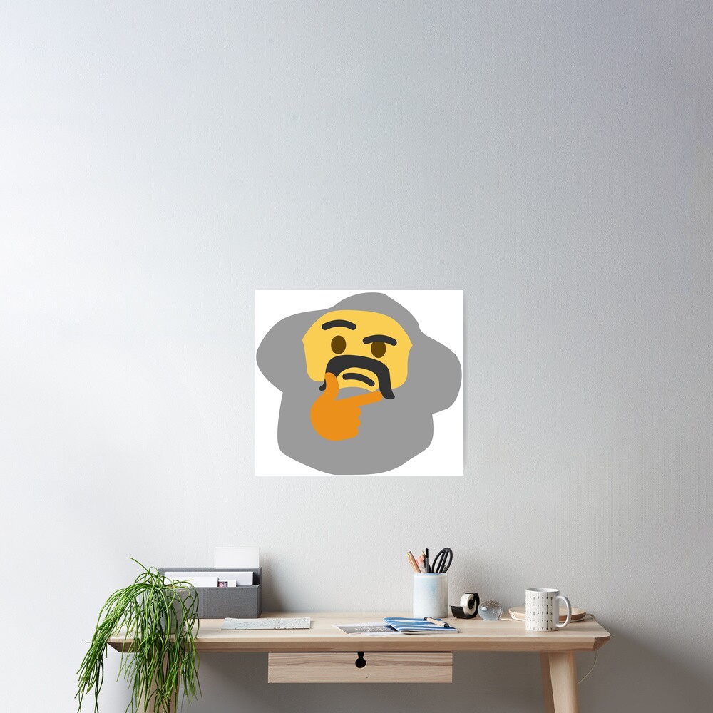 thinking-marx-emoji-poster-for-sale-by-wklnd-redbubble