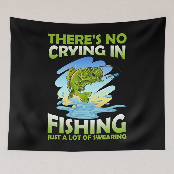 Item preview, No Crying In Fishing Just Swearing Funny Fisherman  designed and sold by Maria Garcia.