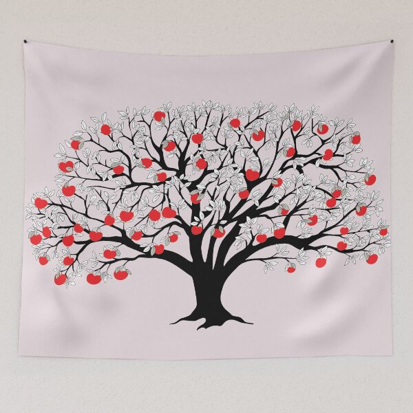 Item preview, apple tree with red apples designed and sold by AlinNova.