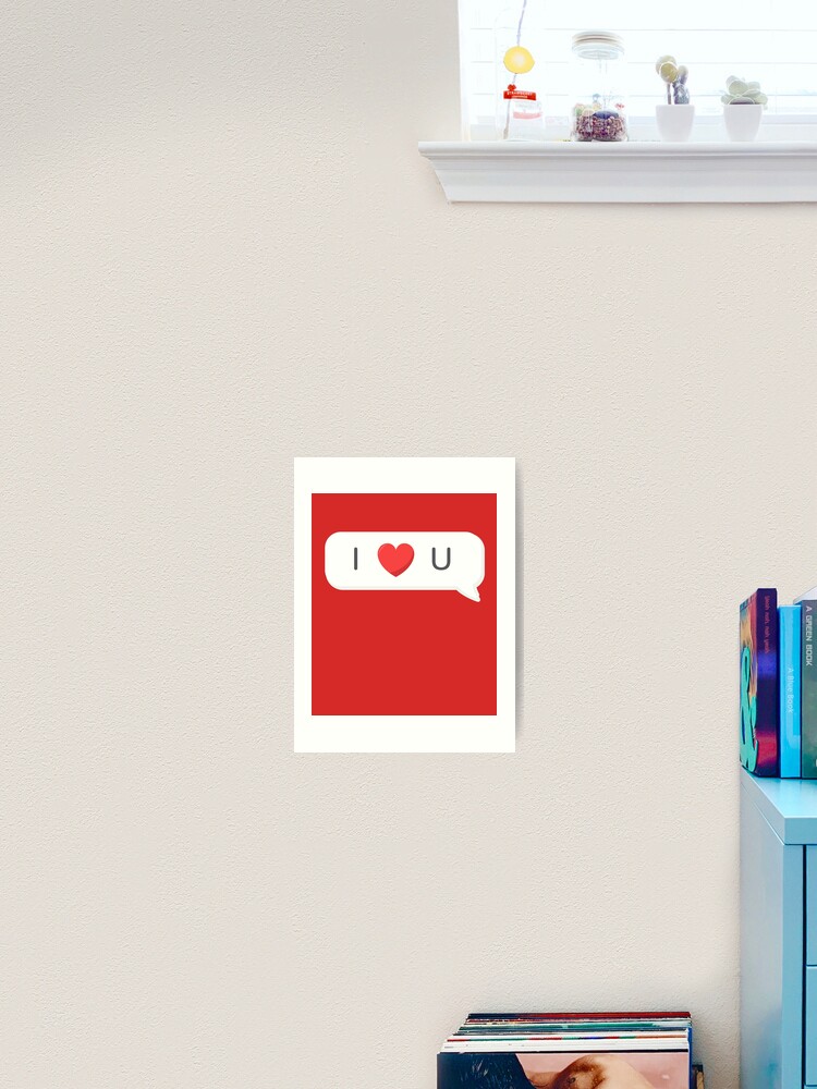 Ich Liebe Dich Nachricht Emoji Kunstdruck Von Williamsonmedia Redbubble