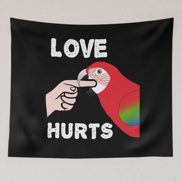 Item preview, Love Hurts Greenwing Macaw Parrot designed and sold by einsteinparrot.